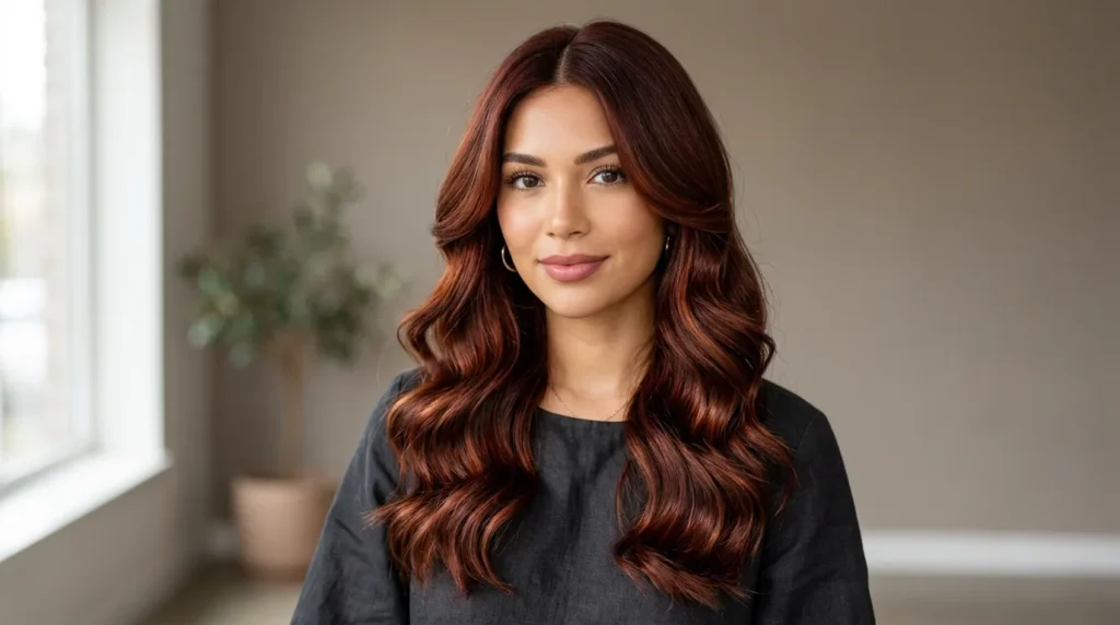 killer Deep Auburn Hair Color Look