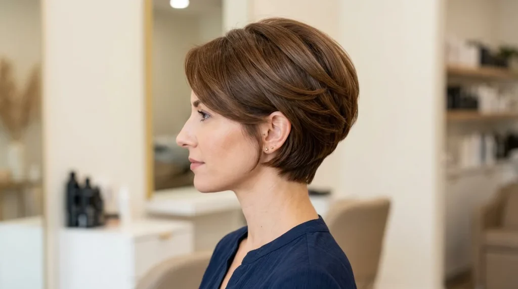 stylish modern wedge haircut