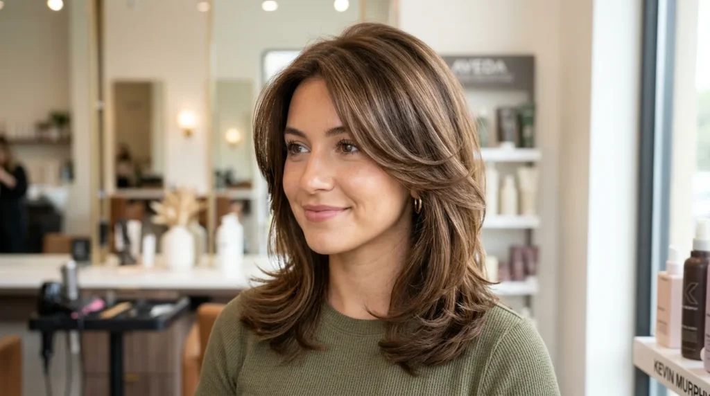 layered medium length haircut