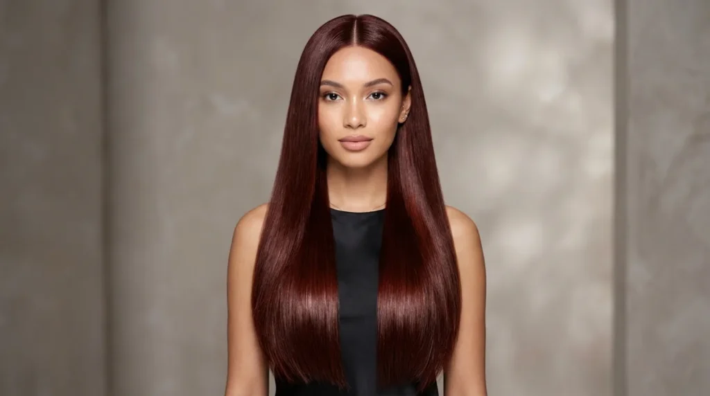 killer Deep Auburn Hair Color Look