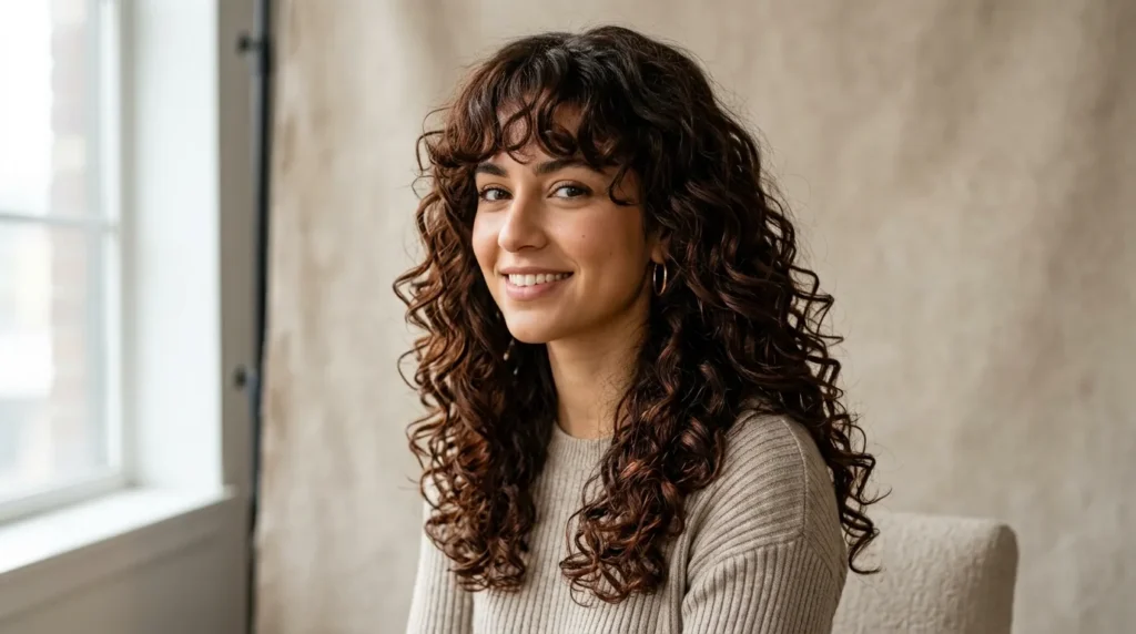 curly fringe hairstyle ideas