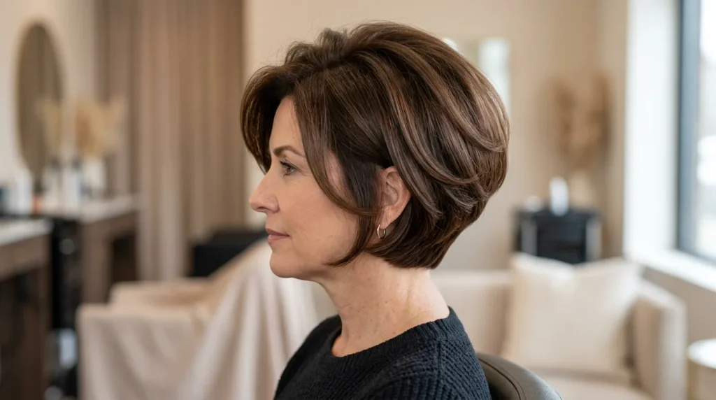 stylish modern wedge haircut