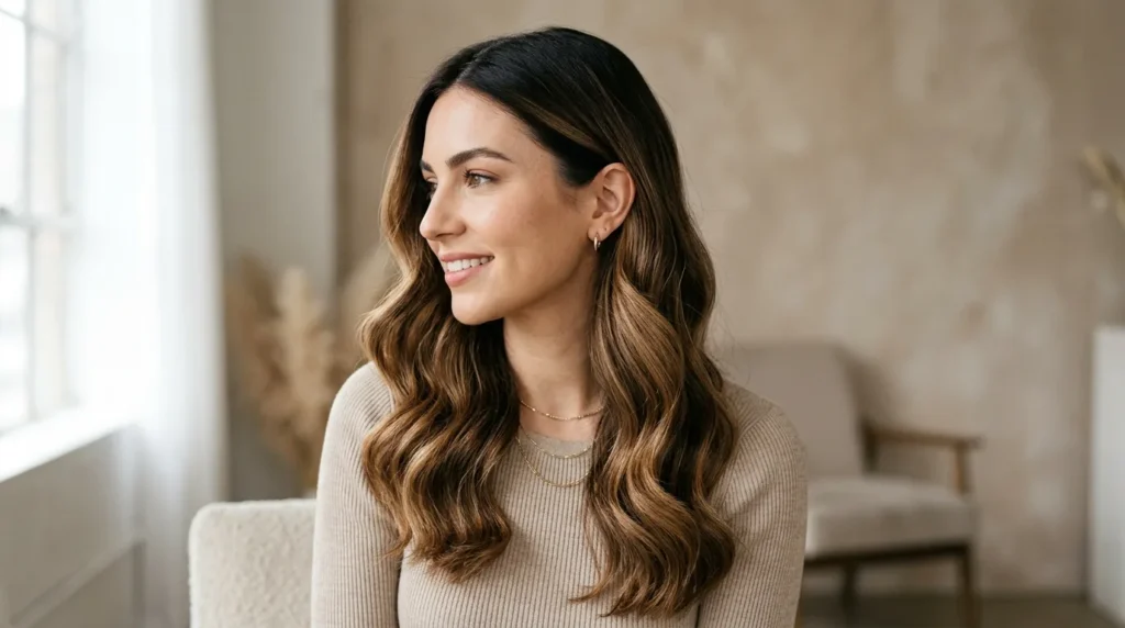 caramel balayage hair color