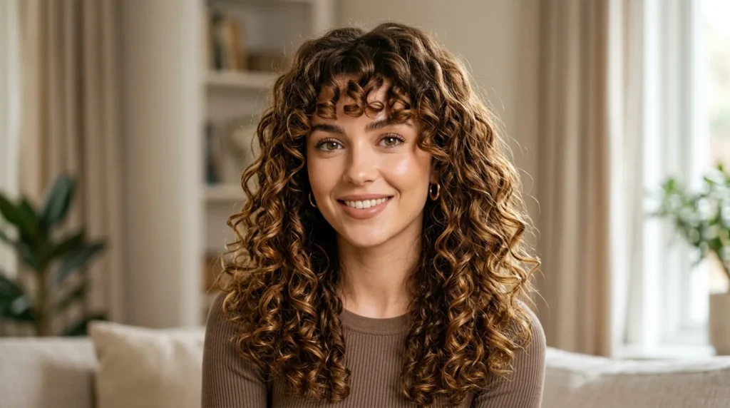 curly fringe hairstyle ideas