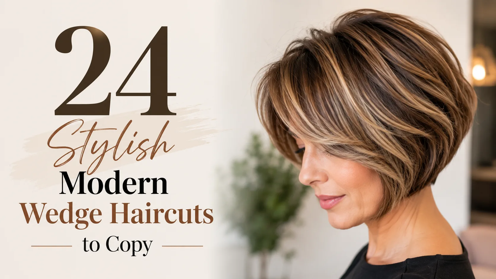 stylish modern wedge haircut