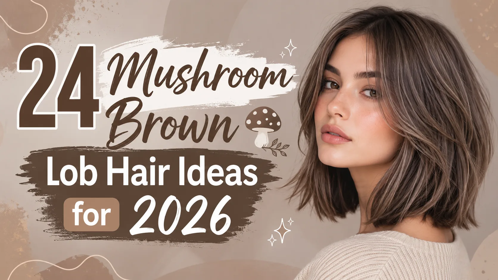 Mushroom Brown Lob Hair