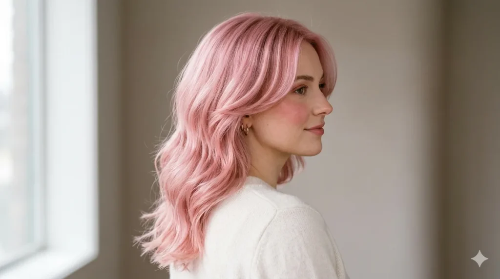 Pastel Pink Waves Hair