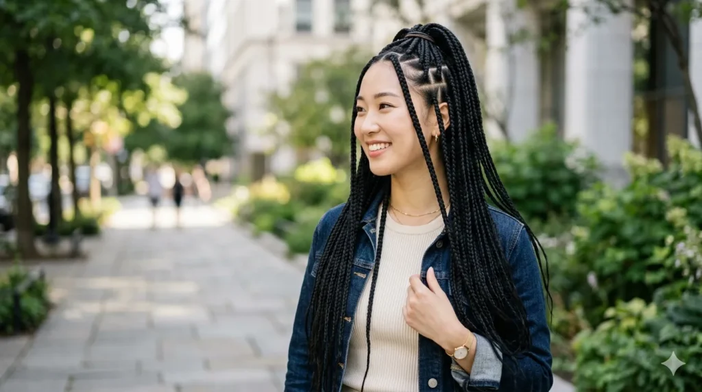 knotless braid hair