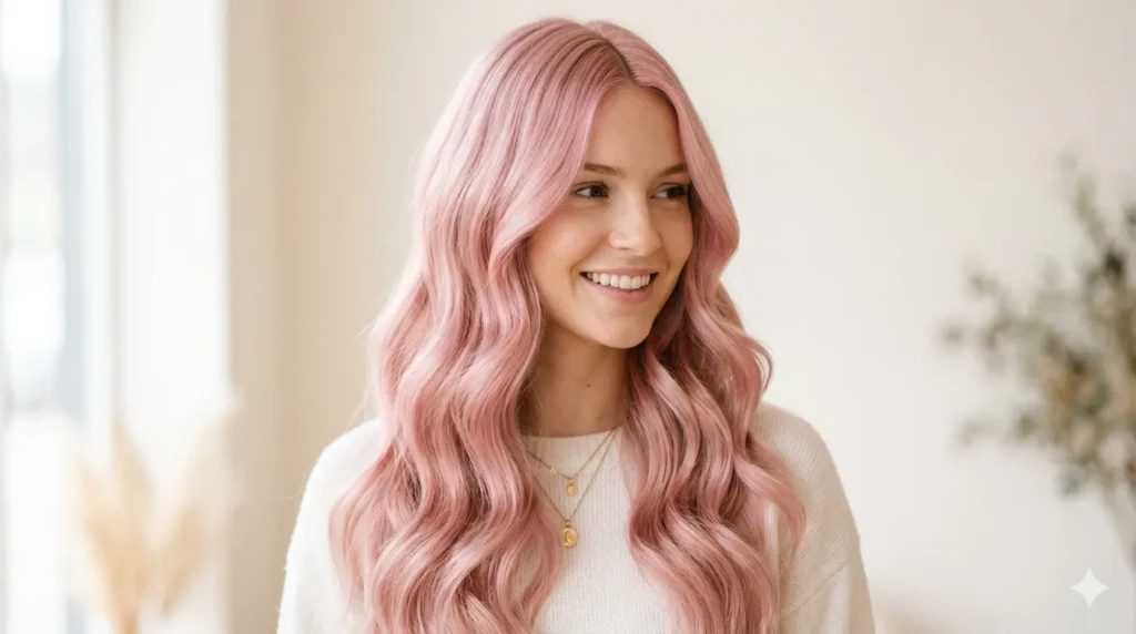 Pastel Pink Waves Hair