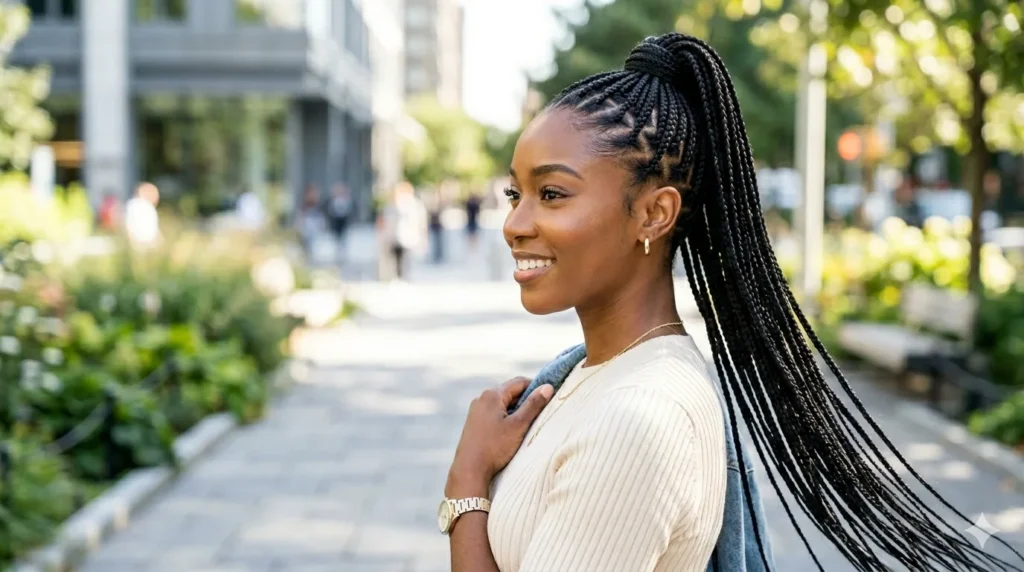 knotless braid hair