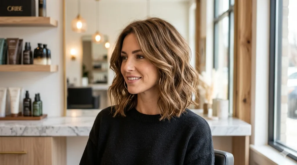 wavy bob haircut