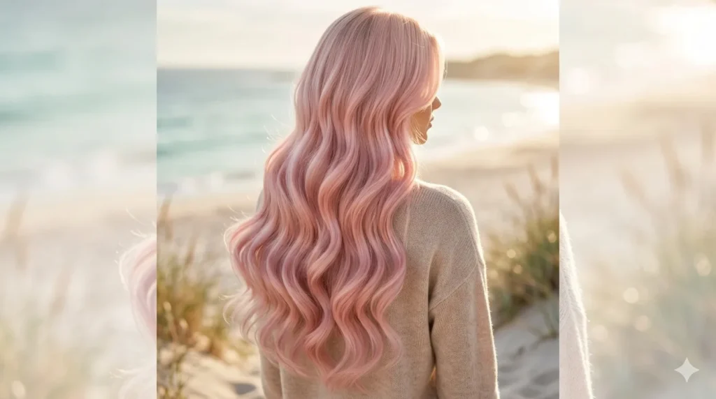 Pastel Pink Waves Hair
