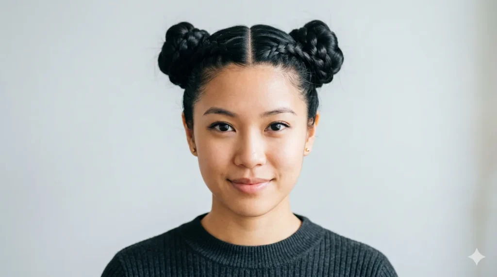 braided space bun