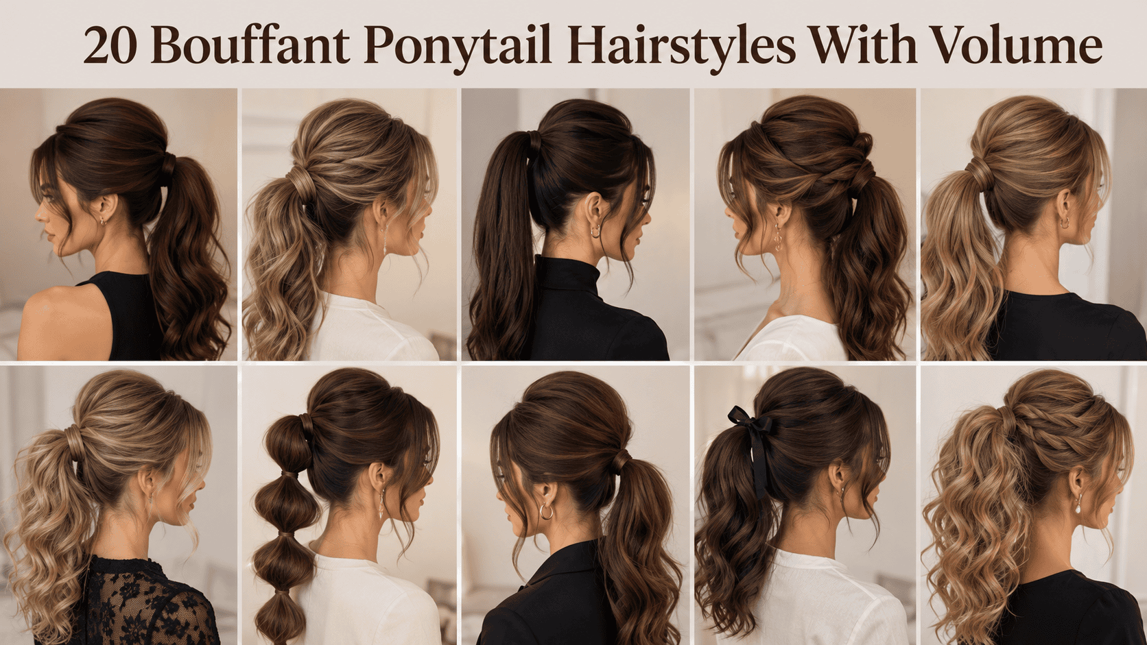 bouffant ponytail hairstyles