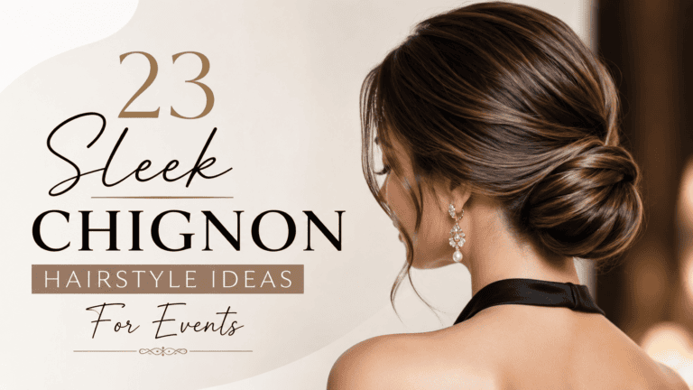 sleek chignon hairstyle