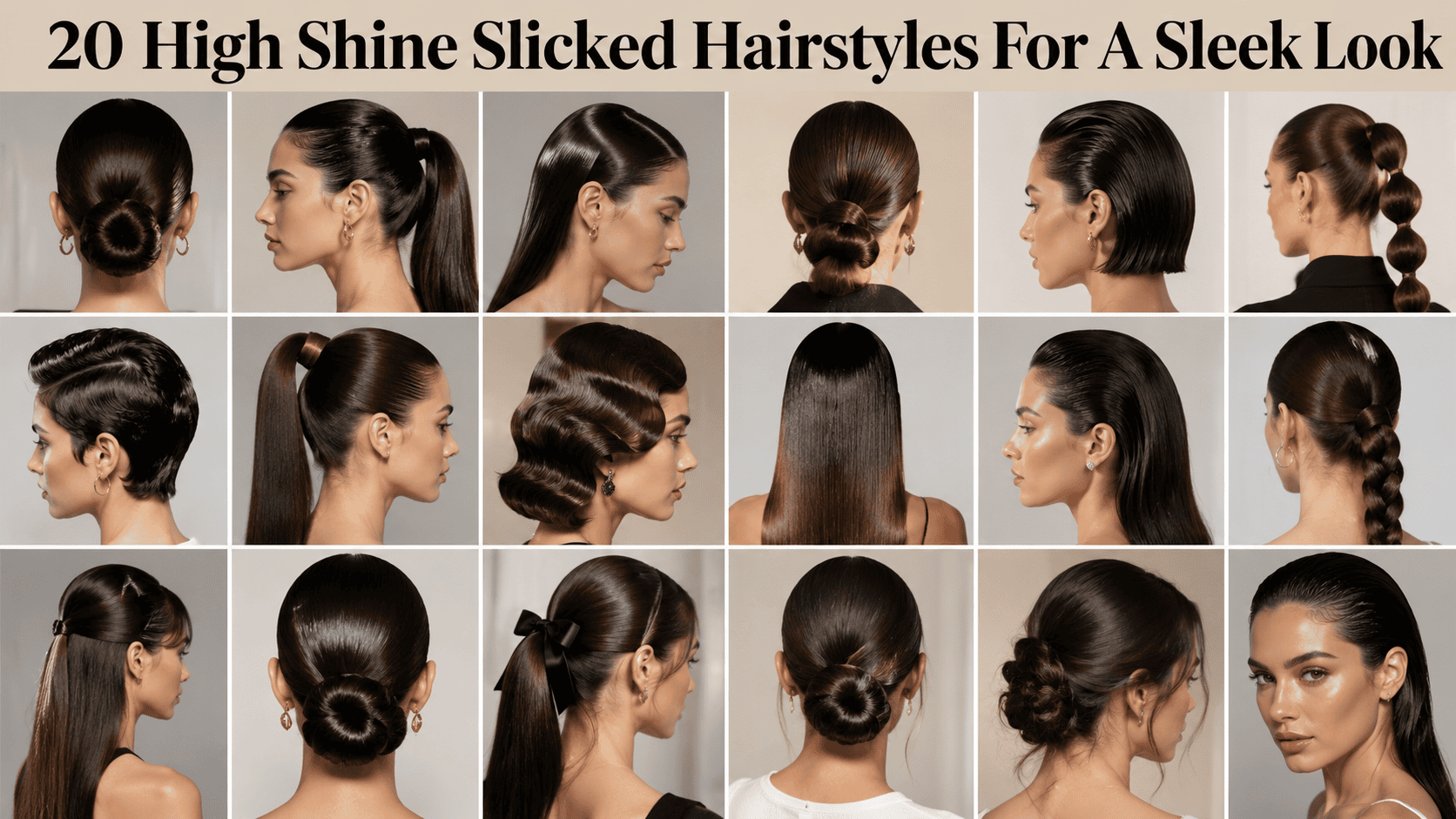 high shine slicked hairstyles