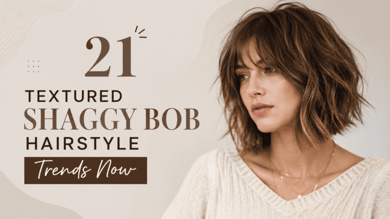 textured shaggy bob hairstyle