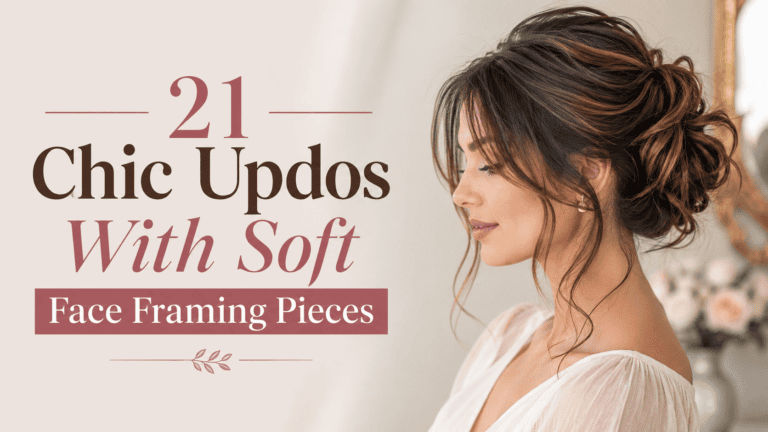 chic updos with loose face framing pieces