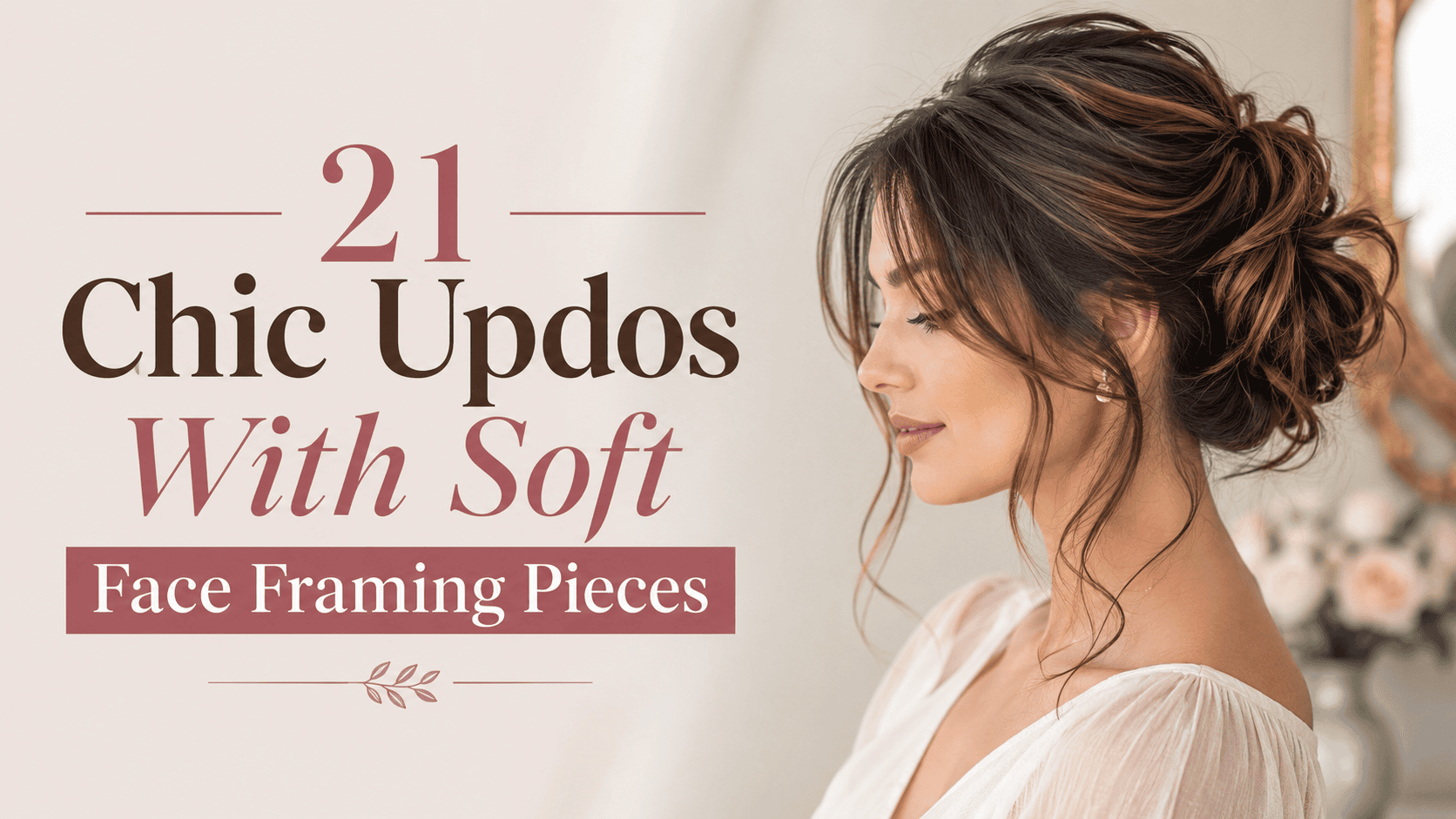 chic updos with loose face framing pieces