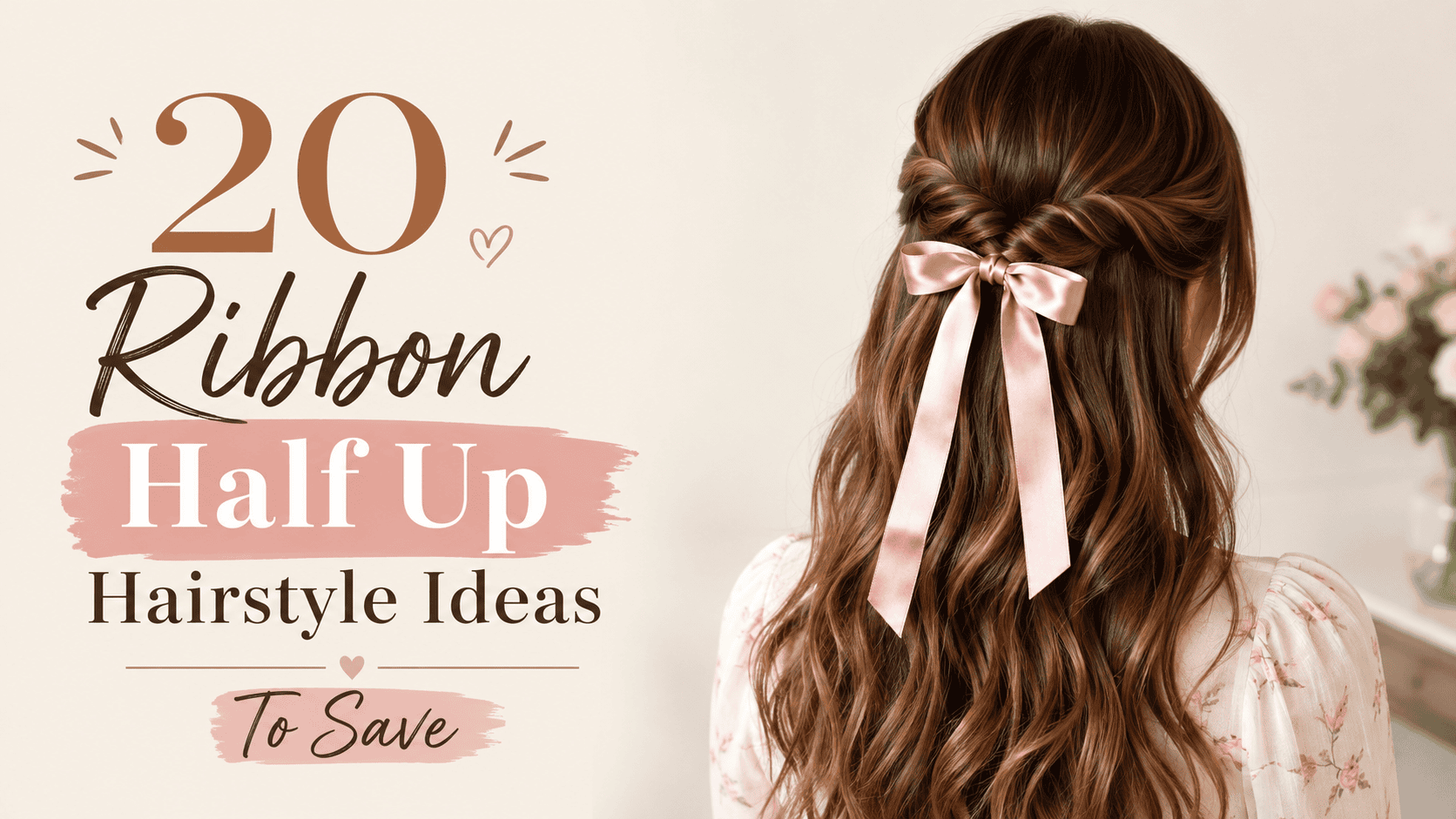 ribbon half up hairstyle