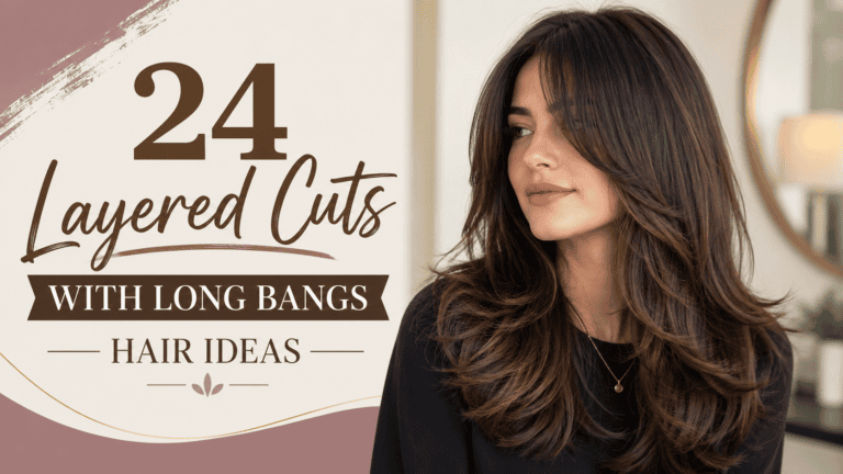 layered cuts with long bangs