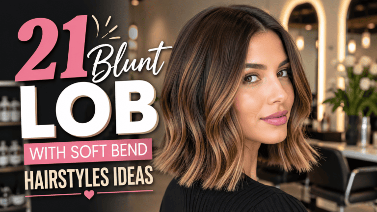blunt lob with soft bend hairstyles