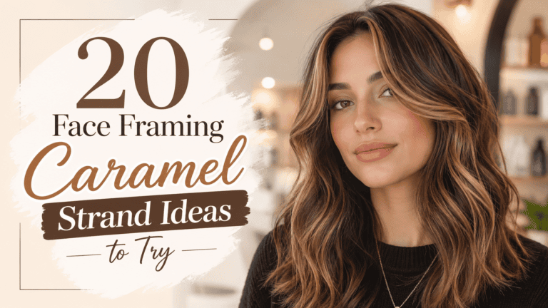 face framing caramel strands