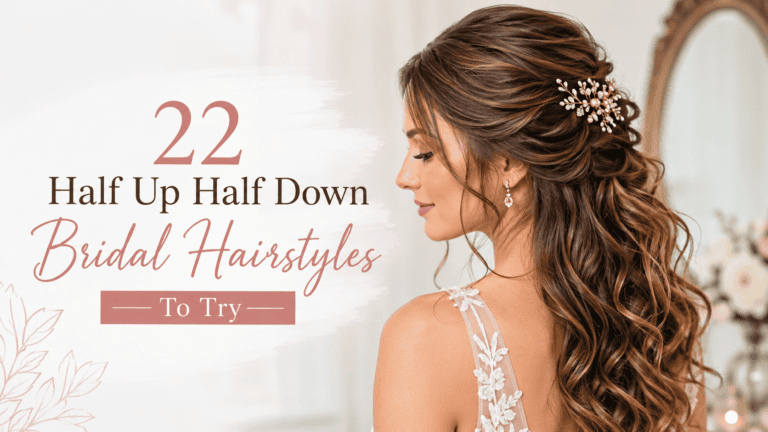 half up half down bridal