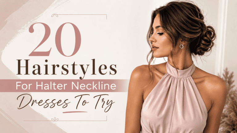 hairstyles for halter neckline dresses