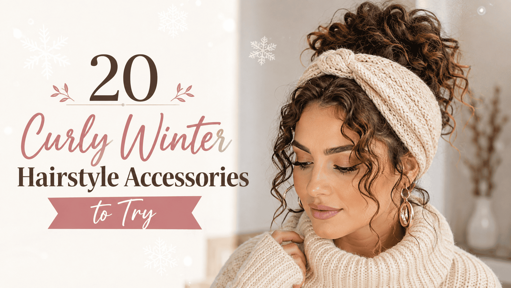 curly winter hairstyle accessories