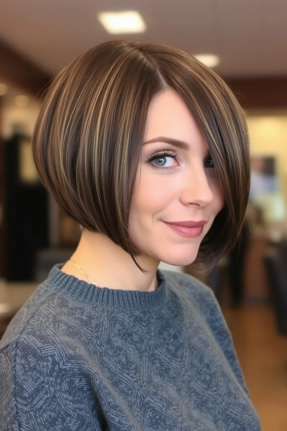 Blunt Cut Winter Bob - chic winter bob haircut