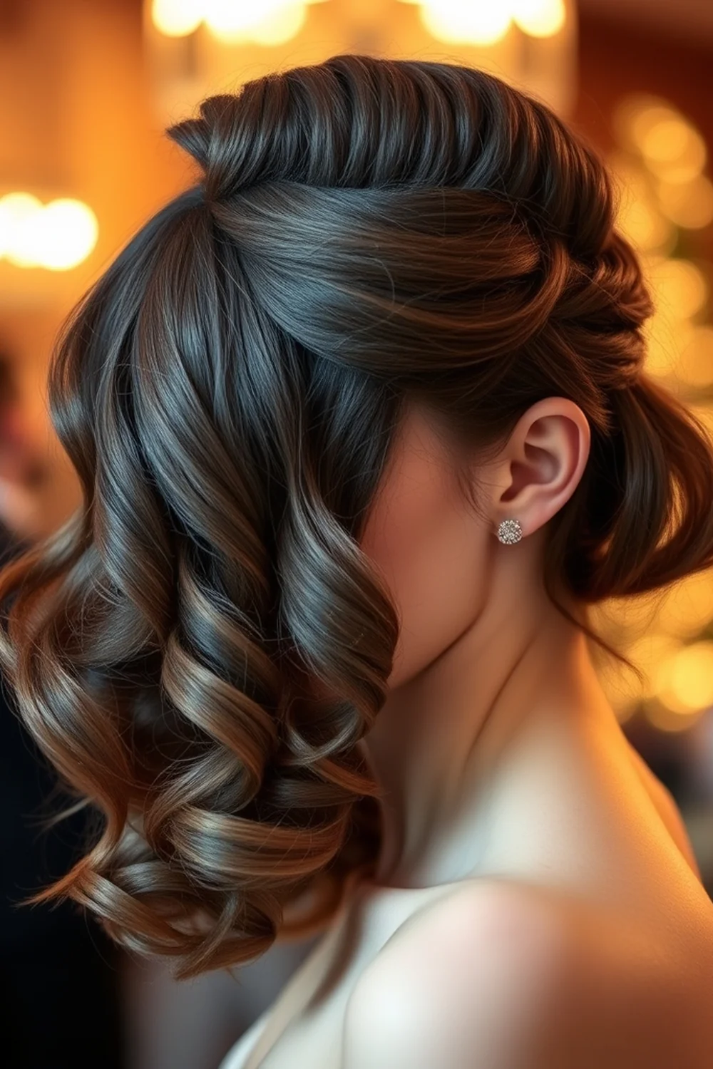Deep Side Part Waves - Christmas Party Hairstyles