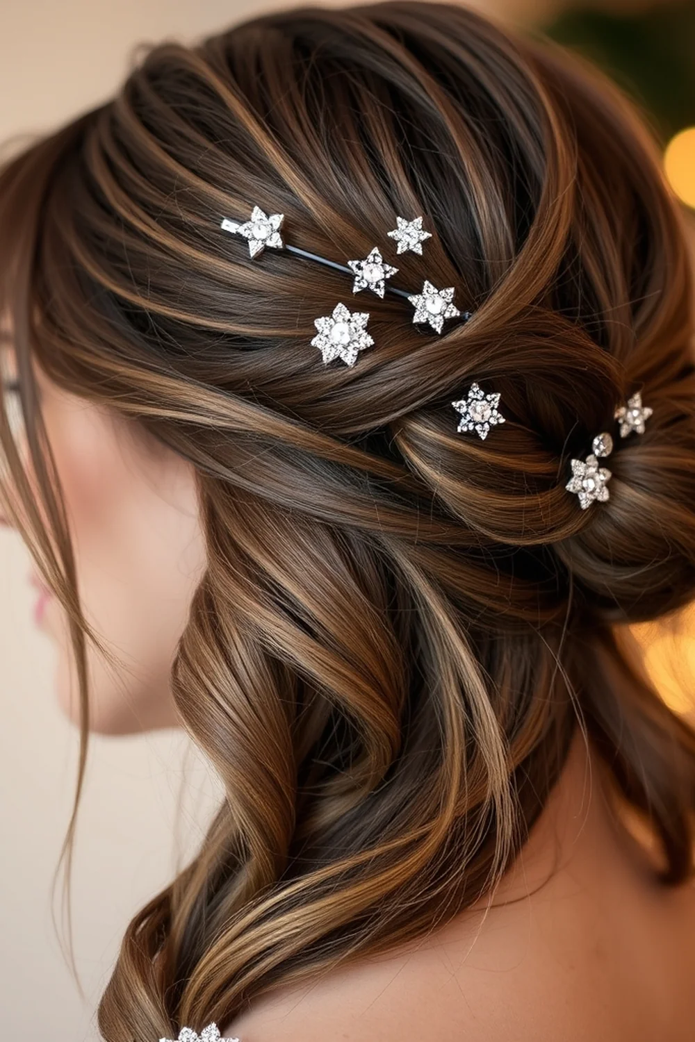 Jeweled Bobby Pin Style - Christmas Party Hairstyles