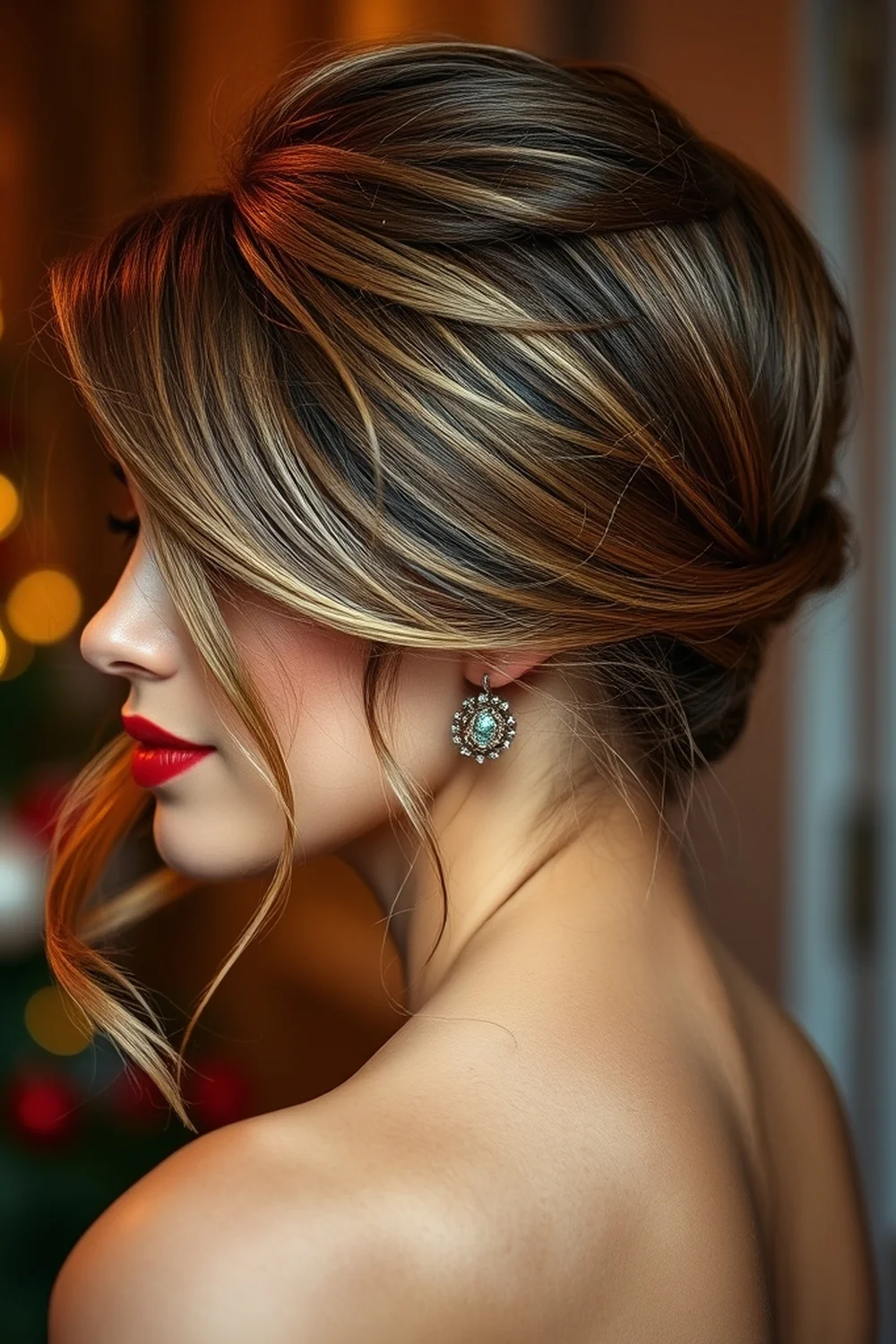 Pinned Back Holiday Layers - Christmas Party Hairstyles
