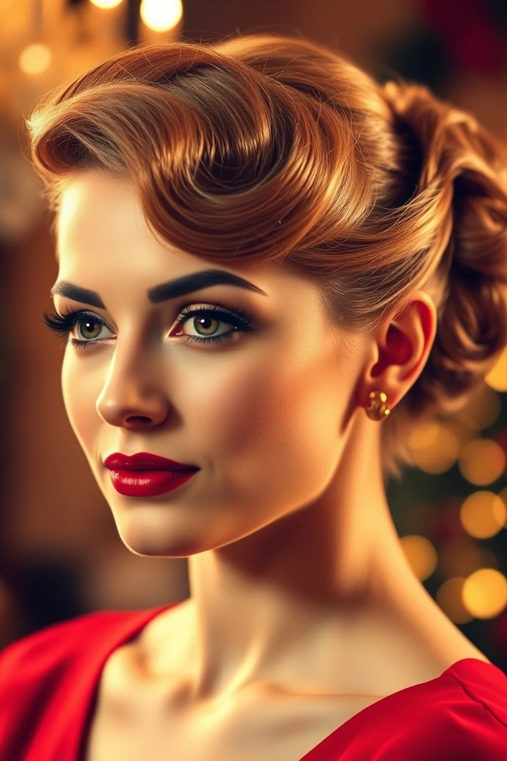 Vintage Glam Roll - Christmas Party Hairstyles