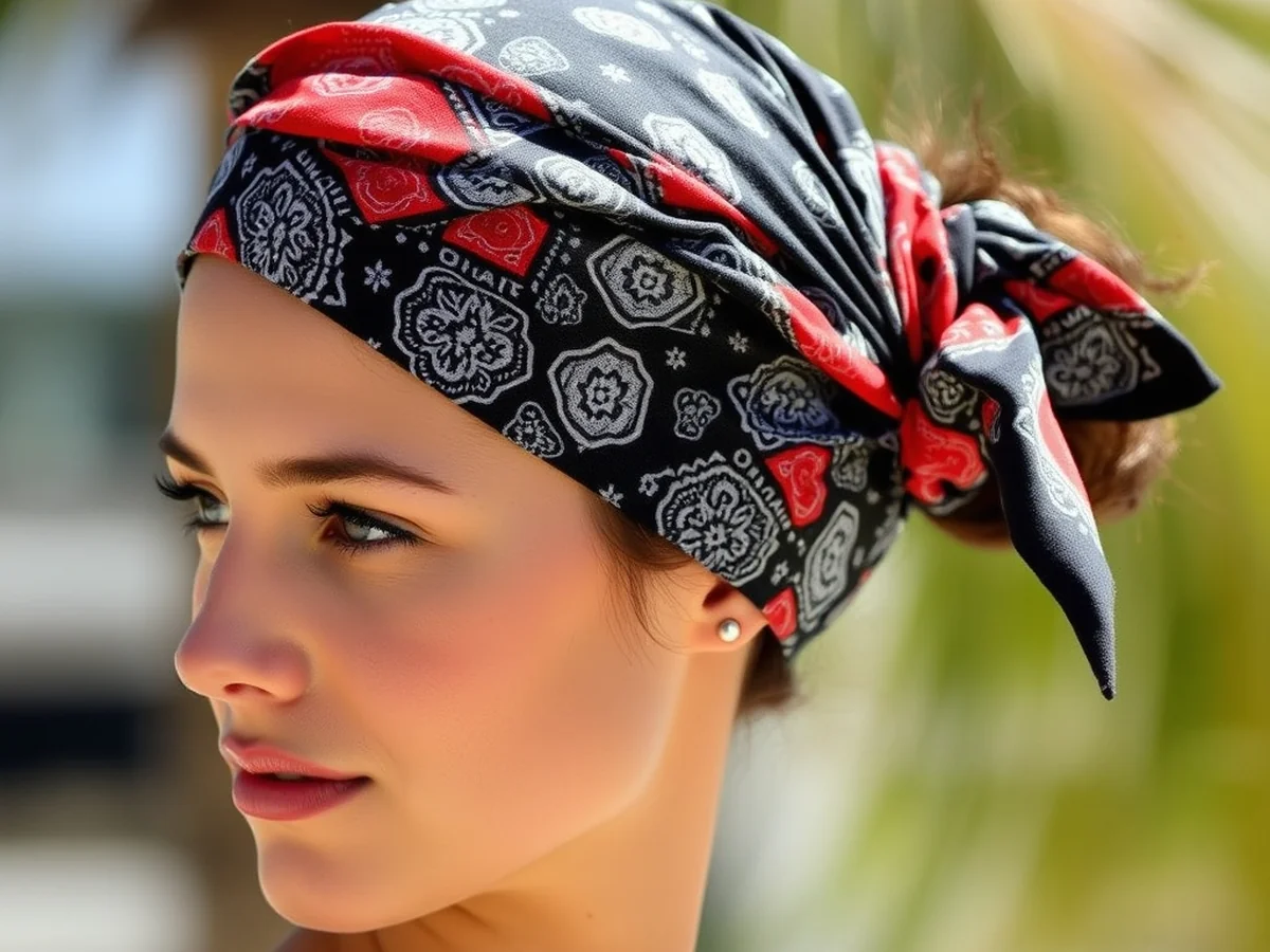 Bandana Headwrap Style - easy summer hairstyles