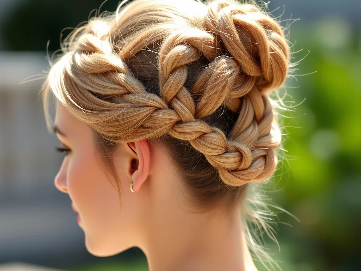 Braided Crown Updo - easy summer hairstyles