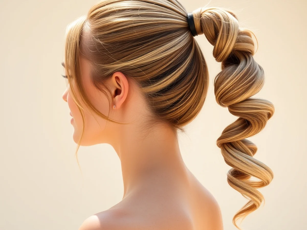 Bubble Ponytail Style - easy summer hairstyles