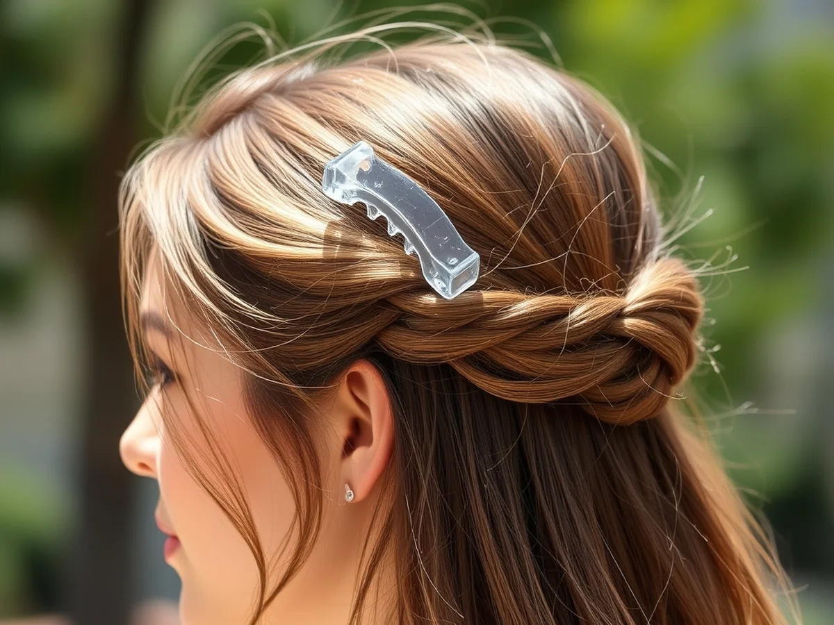 Half Up Claw - easy summer hairstyles