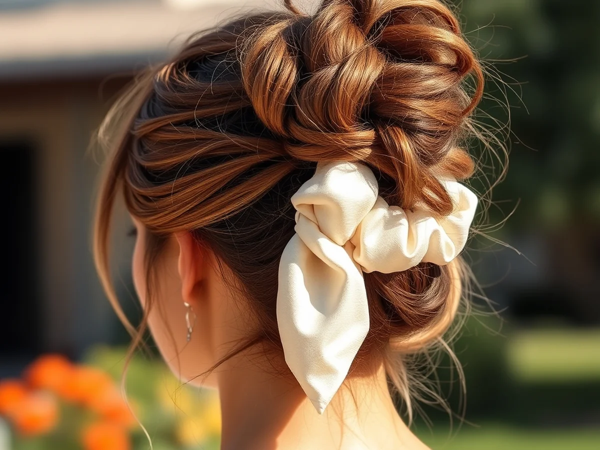High Messy Bun - easy summer hairstyles