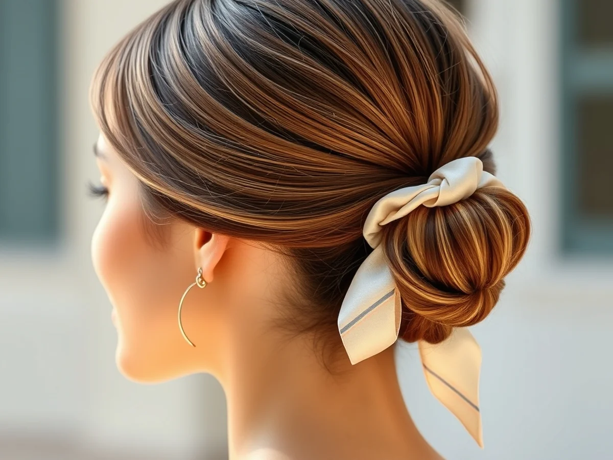 Low Chignon Bun - easy summer hairstyles