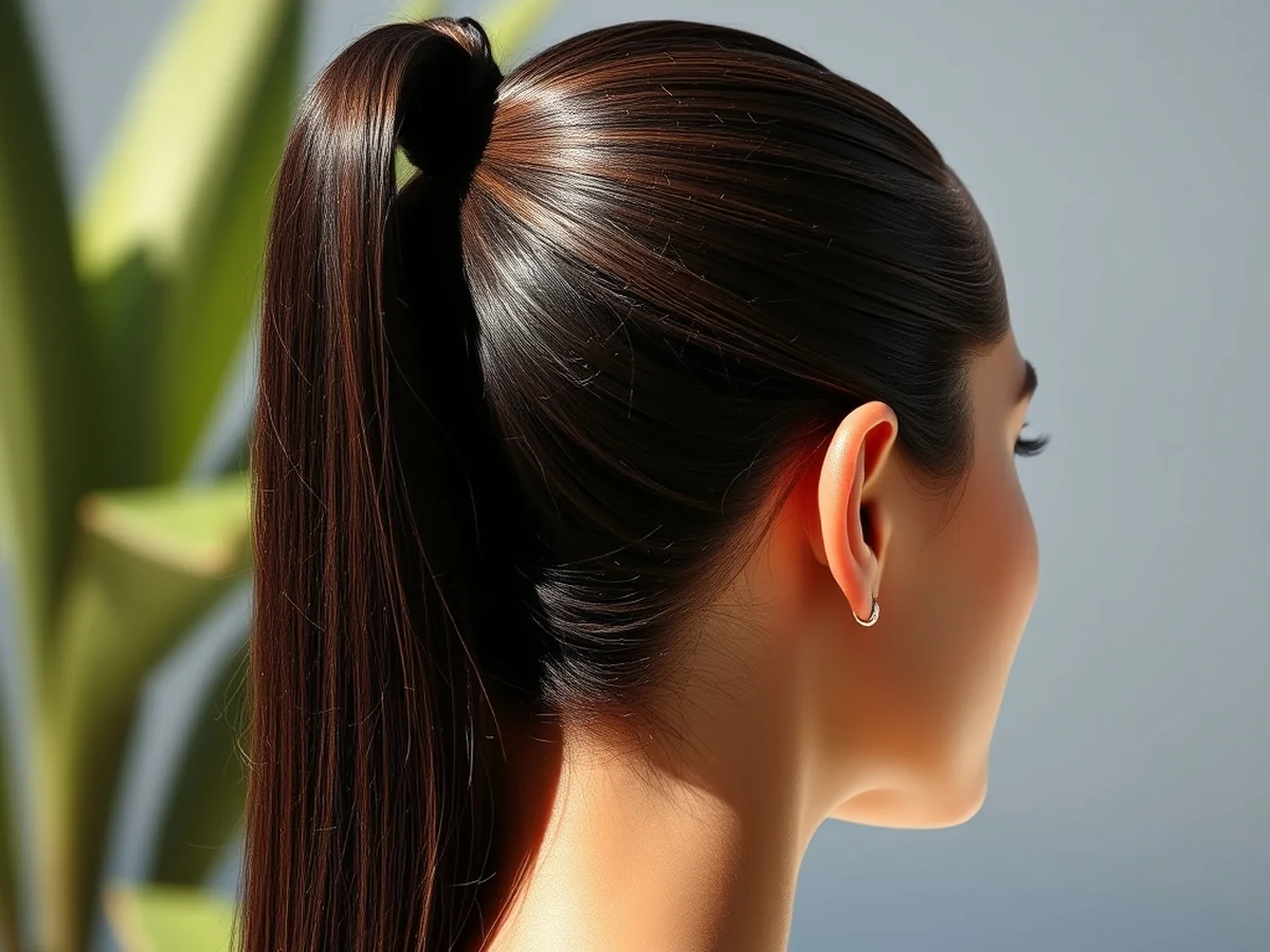 Slick Back Ponytail - easy summer hairstyles