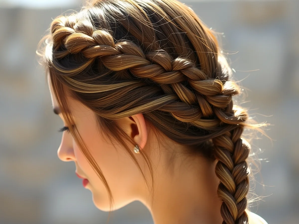 Twisted Crown Braid - easy summer hairstyles