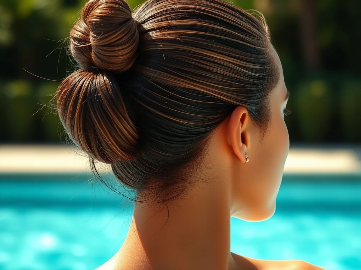 Wet Look Slick Bun - easy summer hairstyles