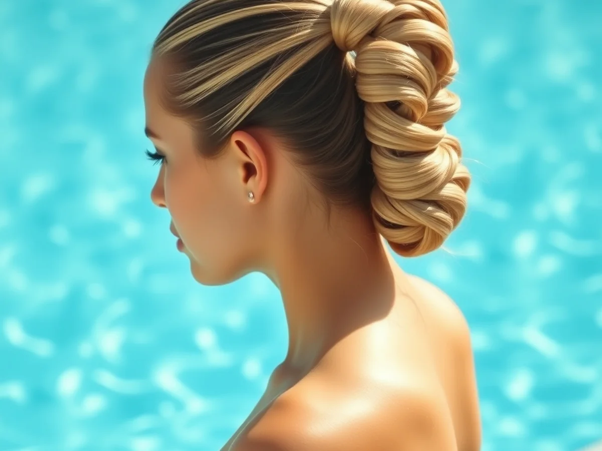 Bubble Ponytail Look - hairstyles for the pool
