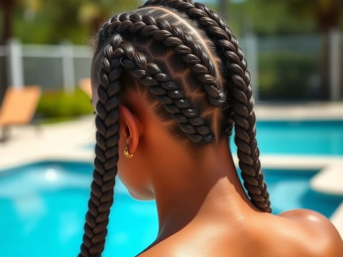 Double Dutch Braids - hairstyles for the pool