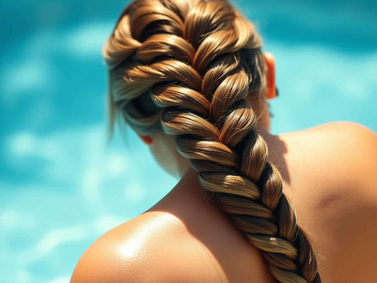 Fishtail Side Braid - hairstyles for the pool