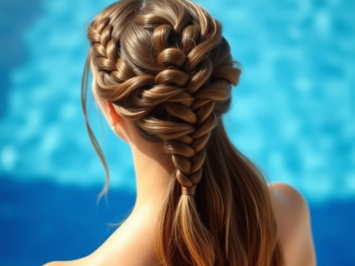 Half Up Braid - hairstyles for the pool