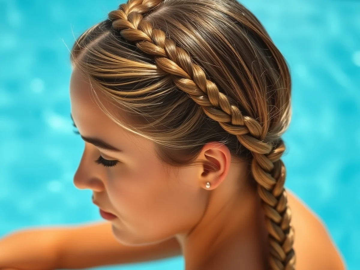 Twisted Headband Braid - hairstyles for the pool
