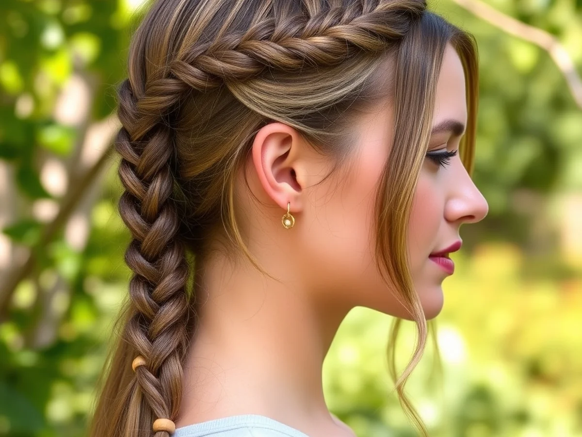 Beaded Half Braid - half braided hairstyles